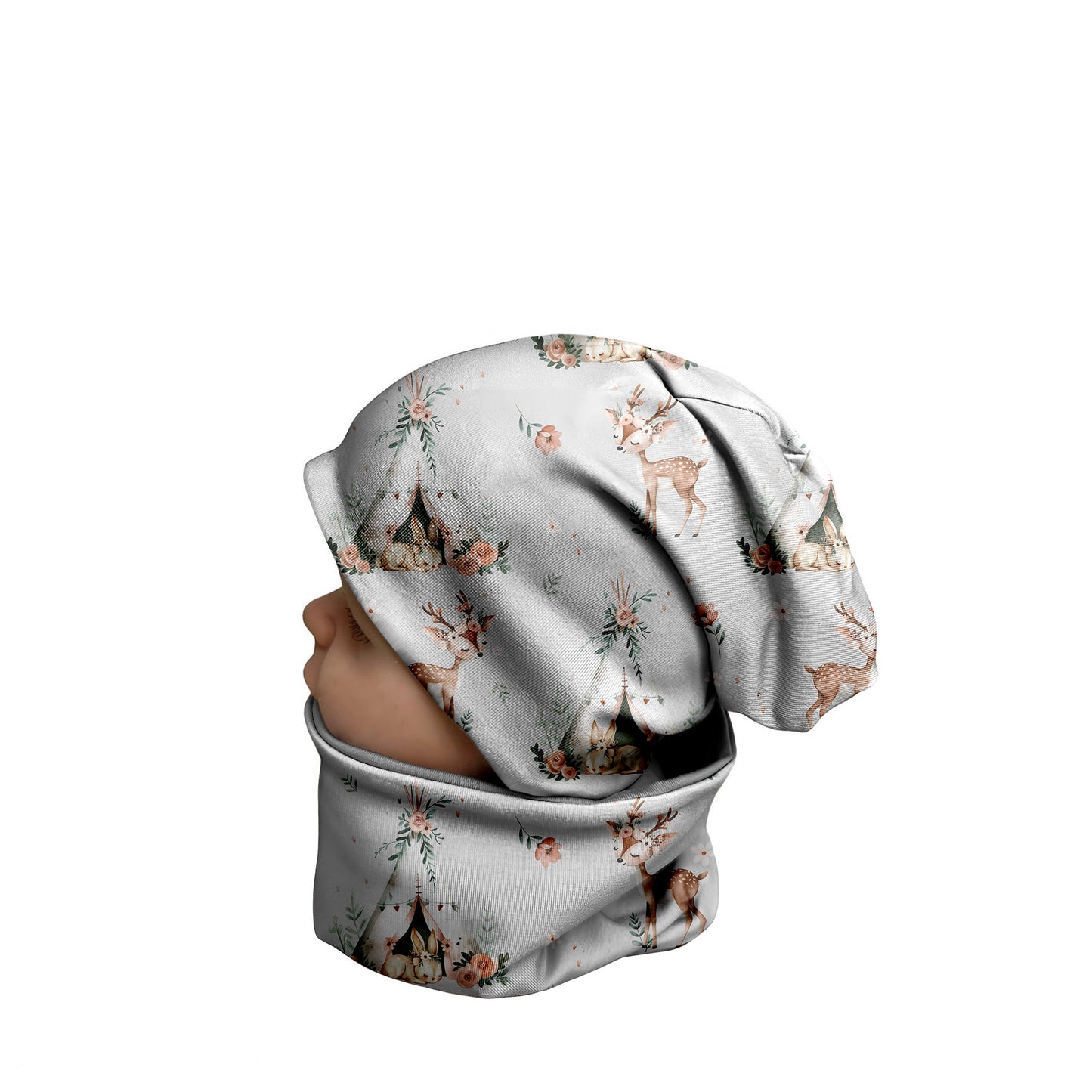 Beanie und Loop Boho Zelt