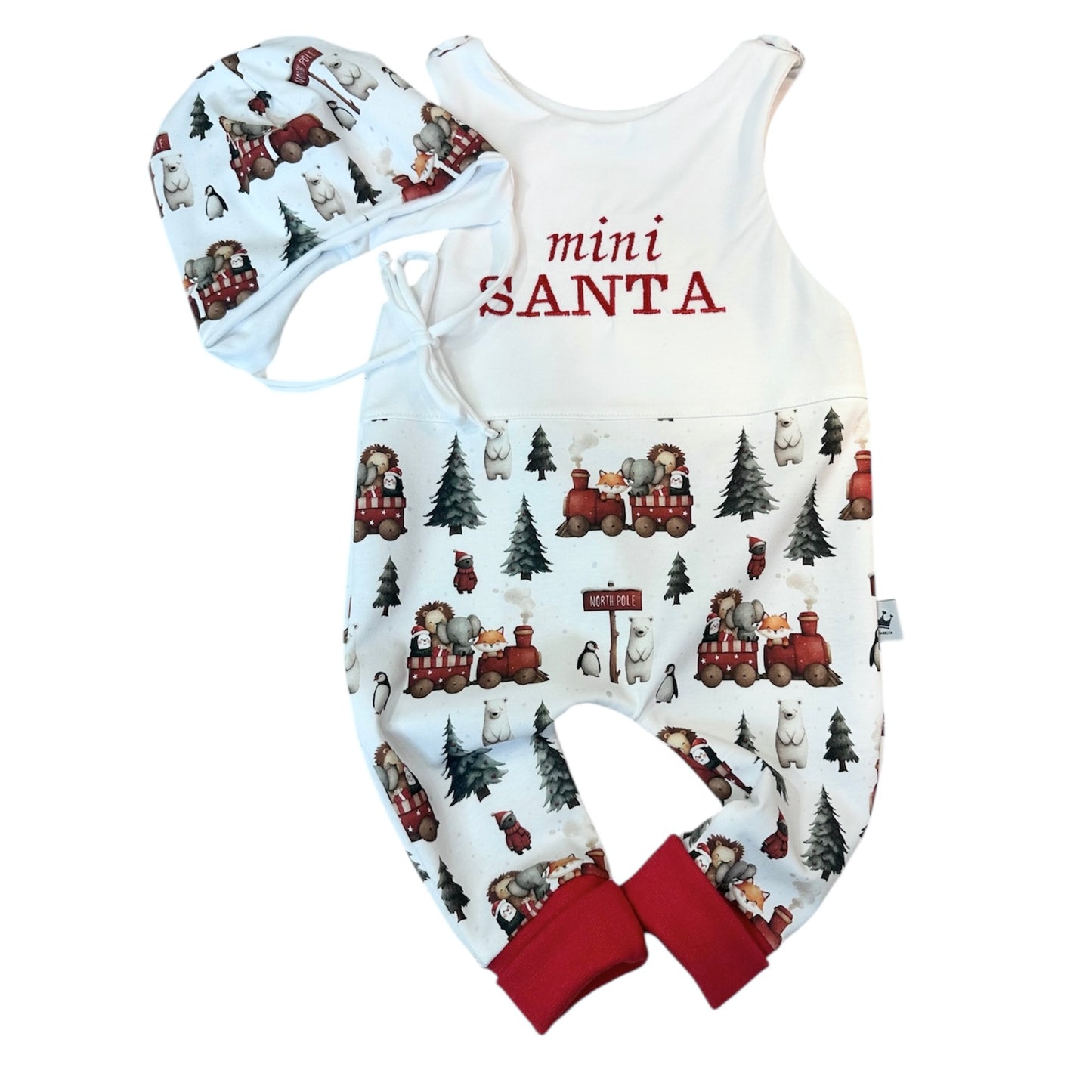 Xmas Kollektion Strampler Mini Santa mit Mütze