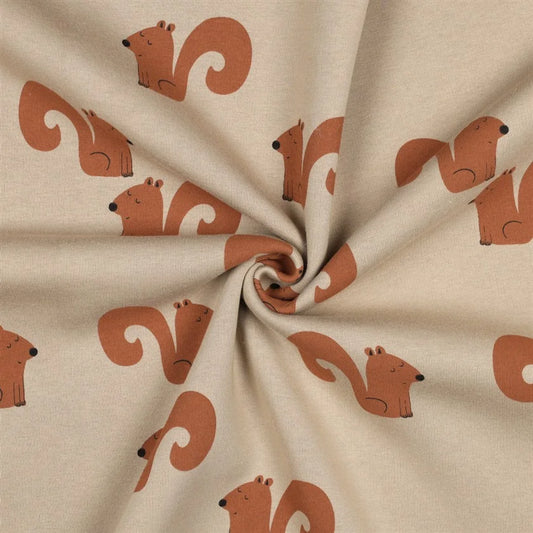 Wintersweat Eichhörnchen beige