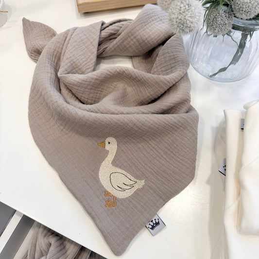 Grosses Halstuch Musselin Gans beige