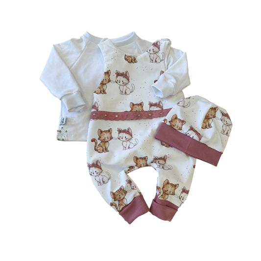 Strampler Set Katzen