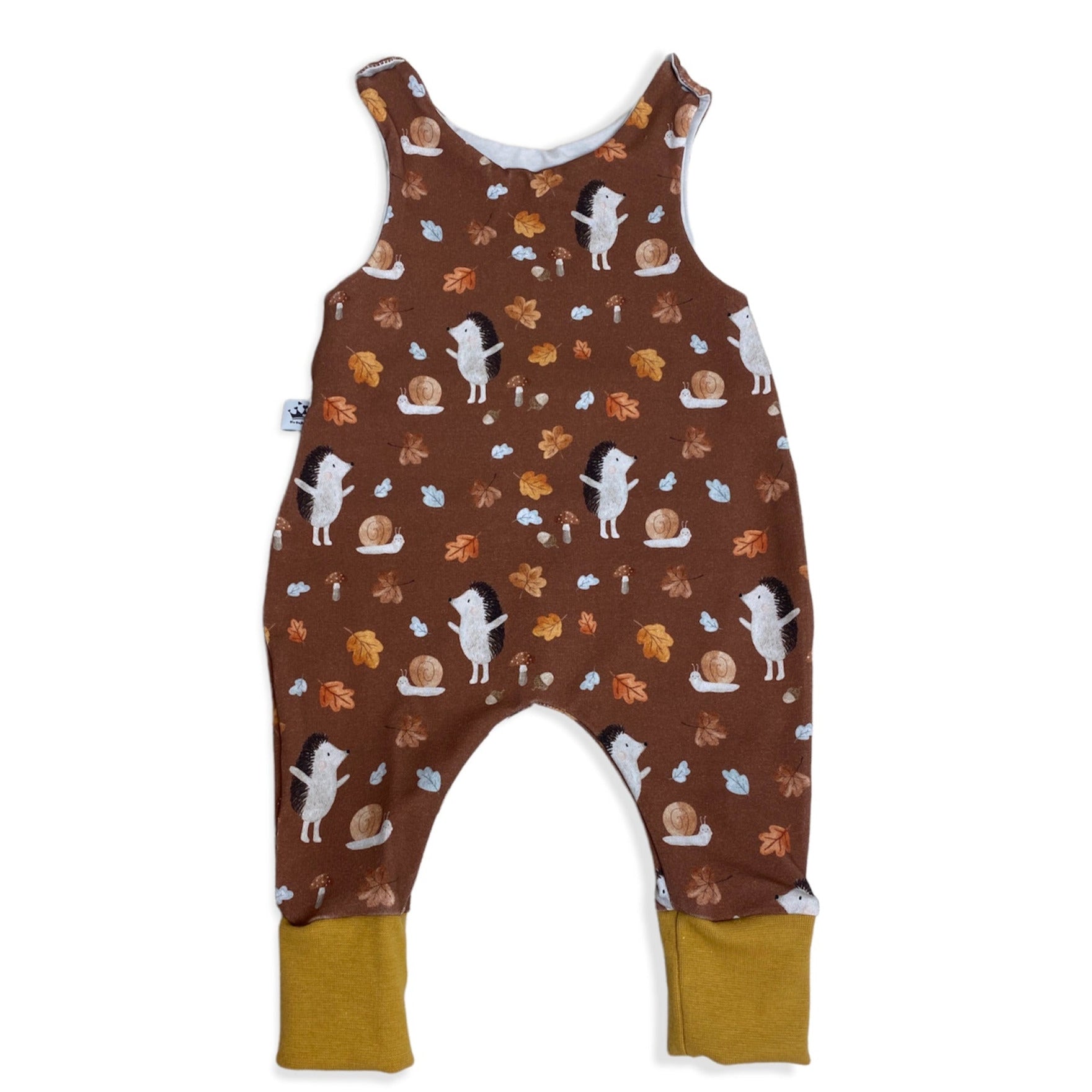 Baby Strampler igel braun 