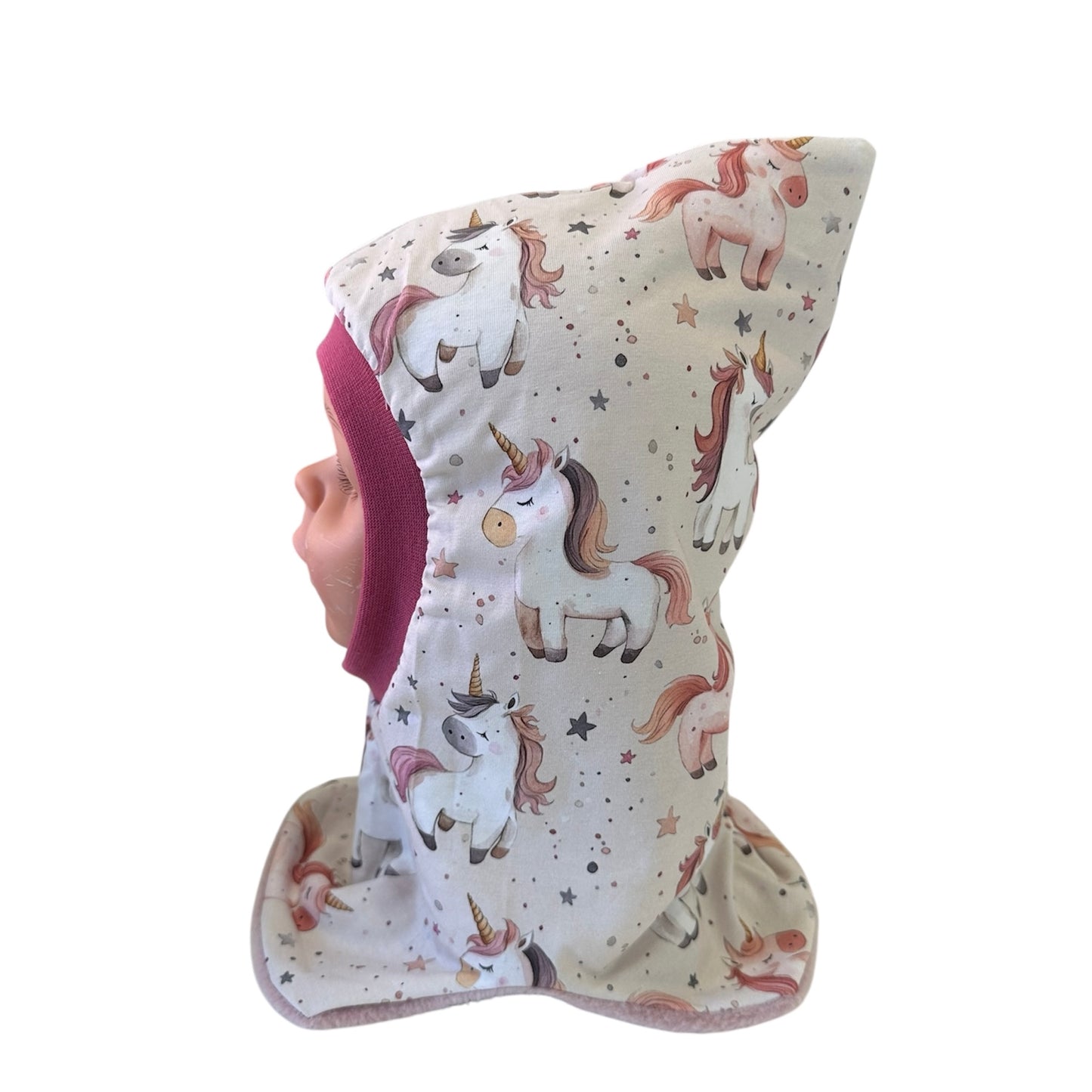 Schlupfmütze Einhorn rosa