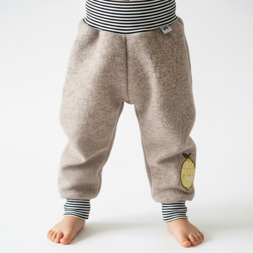 Limitierte Wollwalkhose Zitrone