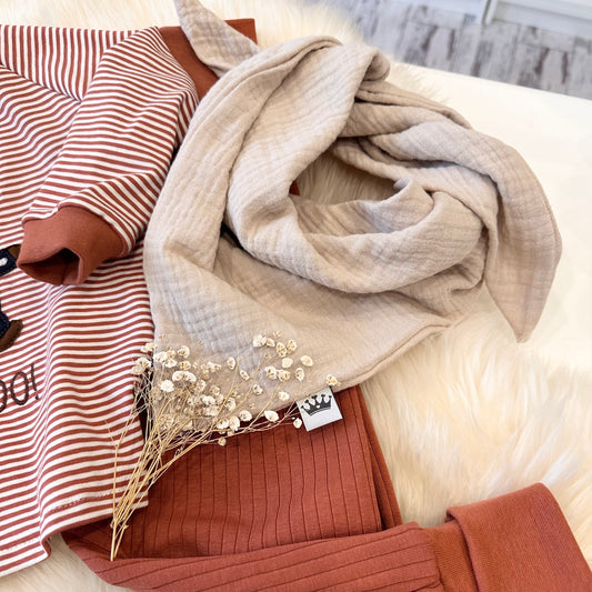 Halstuch Musselin beige