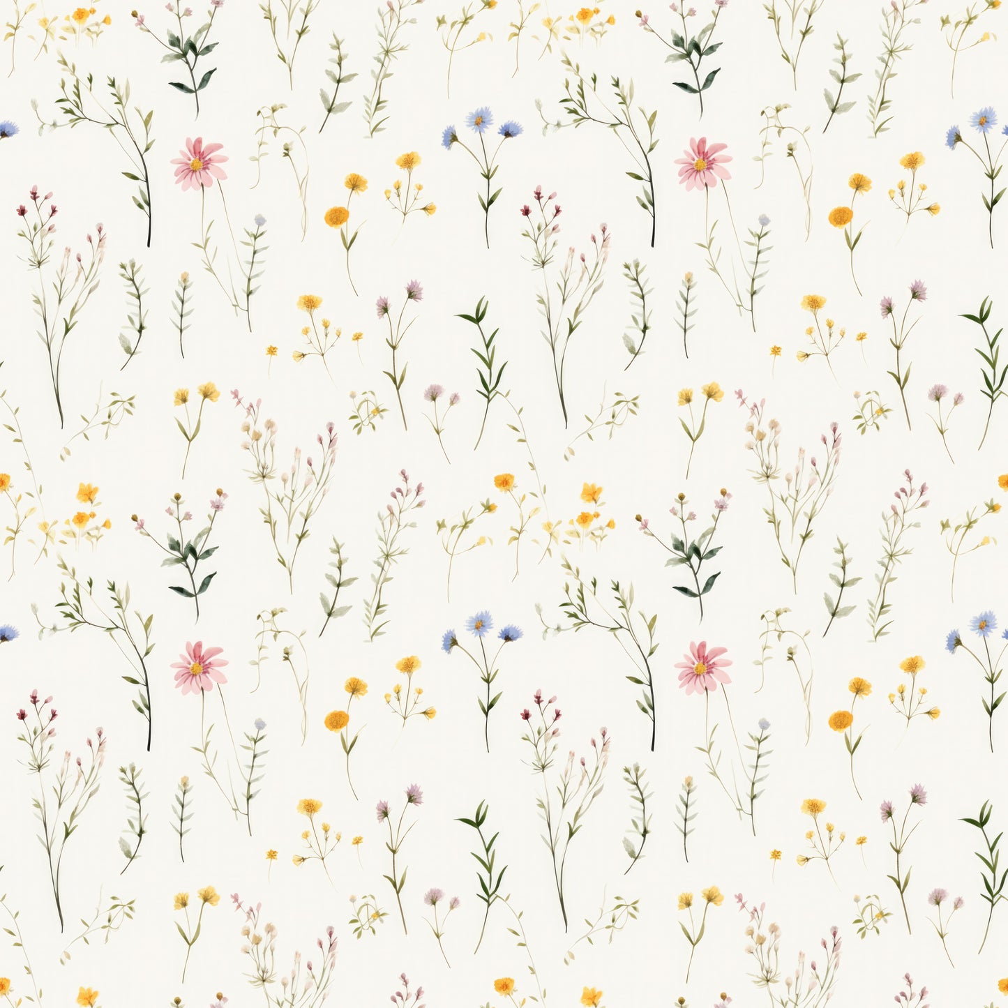 BIO Jersey zarte Blumen  0.5m