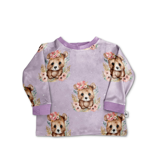 Kinder Pullover bär lila