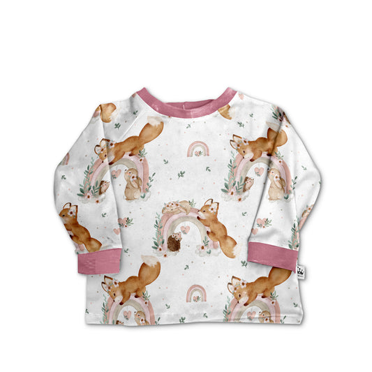 Kinder Pullover regenbogen fuchs