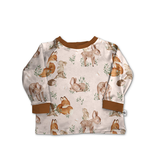 Kinder Pullover waldtiere
